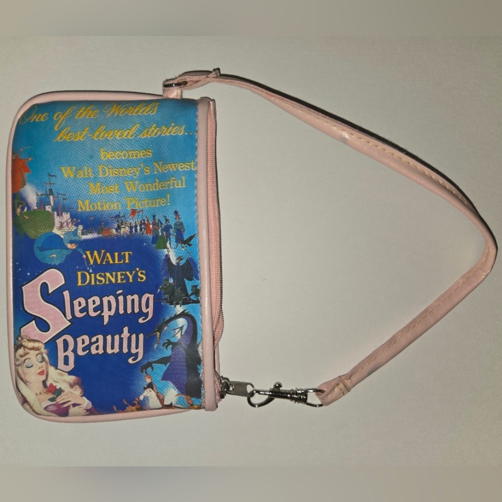 Disney Sleeping Beauty Pink Faux Leather Wristlet